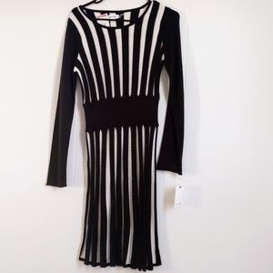 Calvin Klein Black & White Striped Dress w/ Tags